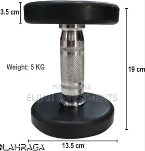 Kqiang 5 Kg Rubber-Coated Dumbbells.