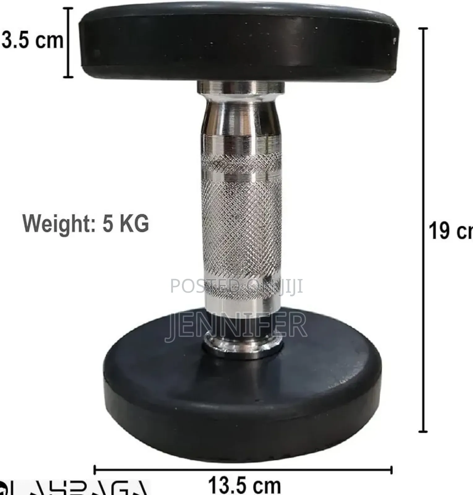 Kqiang 5 Kg Rubber-Coated Dumbbells.