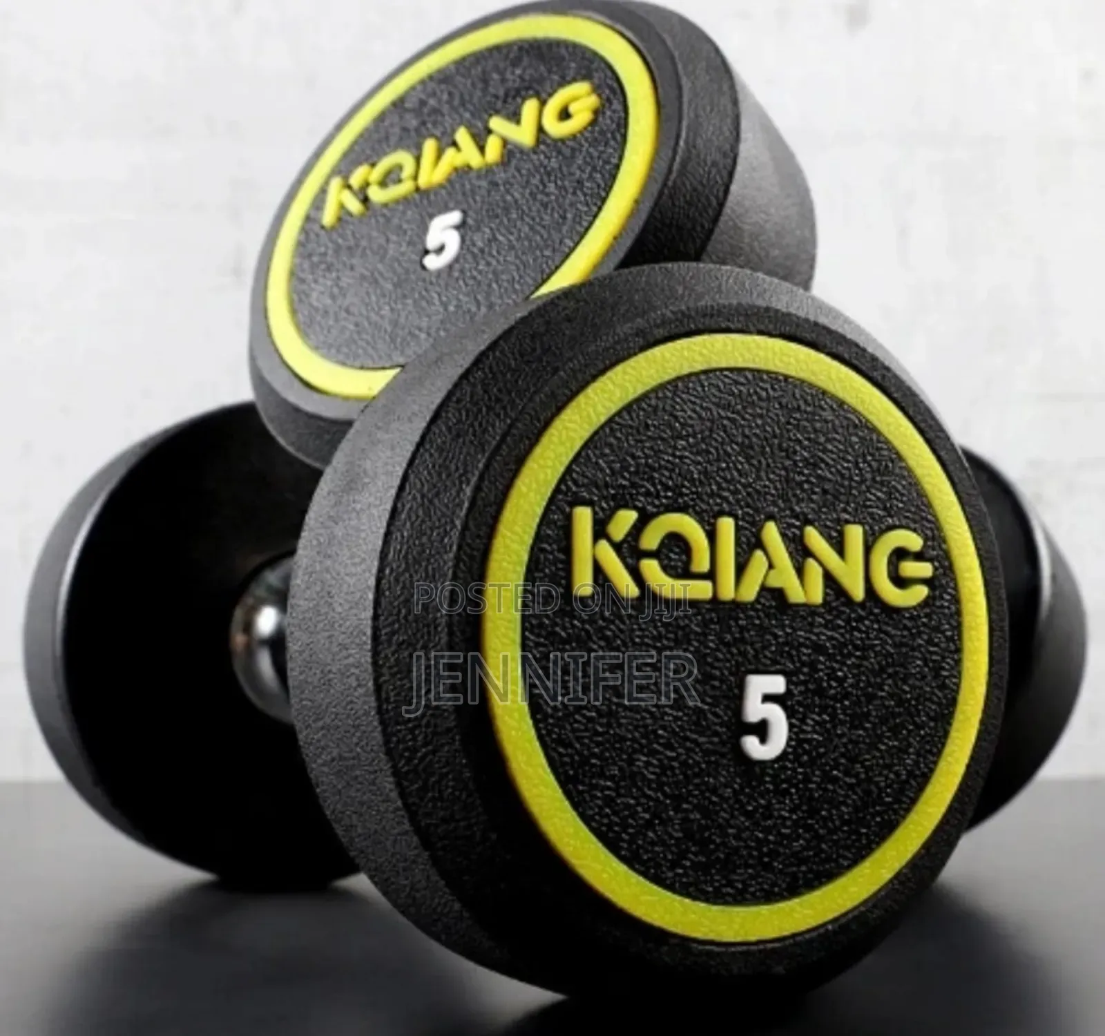 Kqiang 5 Kg Rubber-Coated Dumbbells.