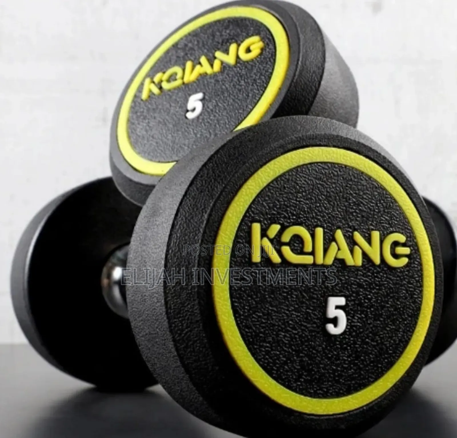 Kqiang 5 Kg Rubber-Coated Dumbbells.