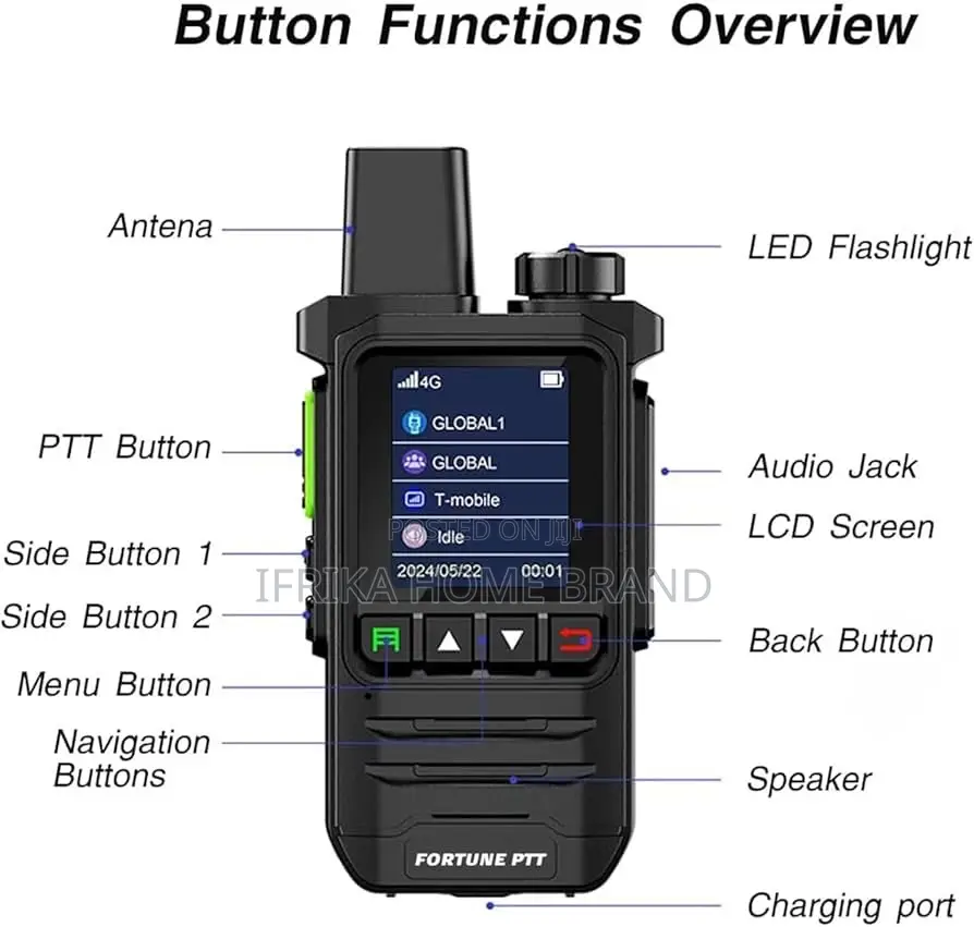 4g Lte Poc Radio Handheld Walkie Talkie Loud Horn 5000km