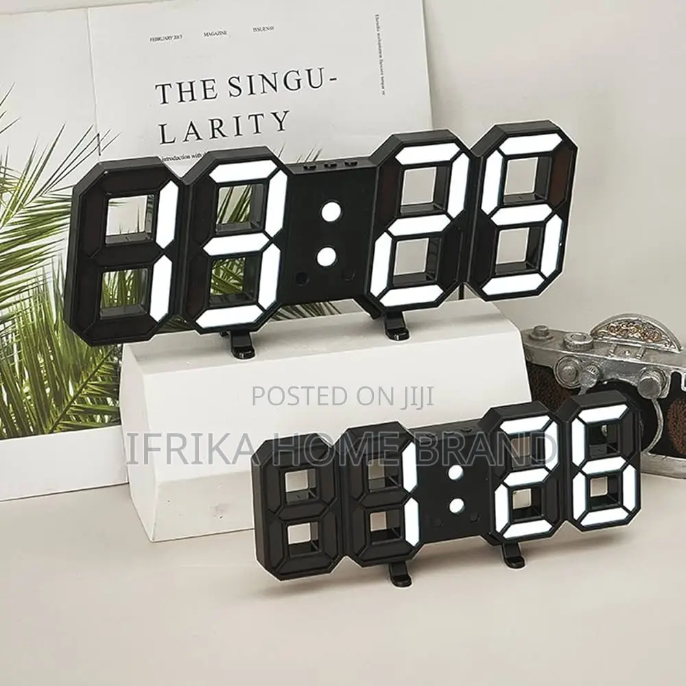 3d Digital Alarm Clock, Wall Led Number Time Alarm Clock