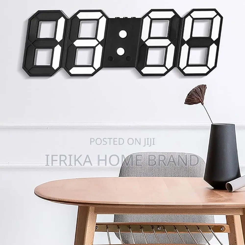 3d Digital Alarm Clock, Wall Led Number Time Alarm Clock