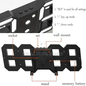 3d Digital Alarm Clock, Wall Led Number Time Alarm Clock