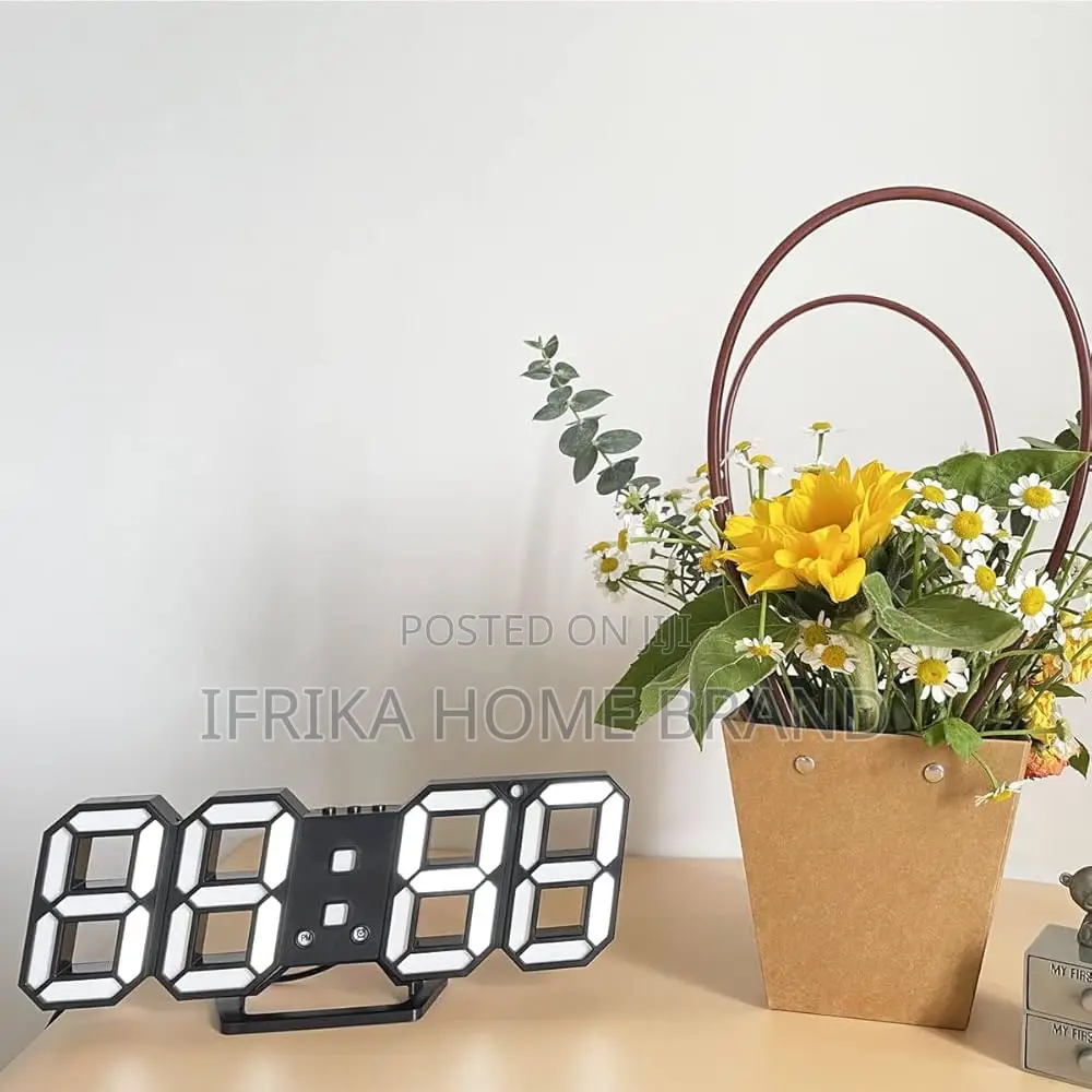 3d Digital Alarm Clock, Wall Led Number Time Alarm Clock