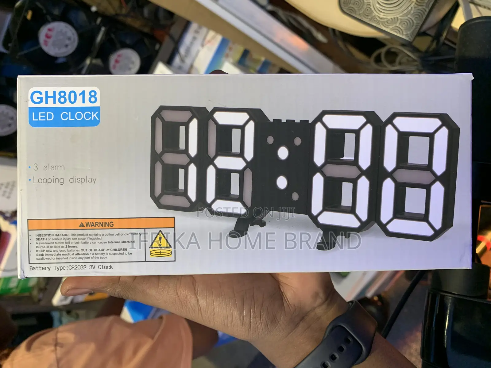 3d Digital Alarm Clock, Wall Led Number Time Alarm Clock