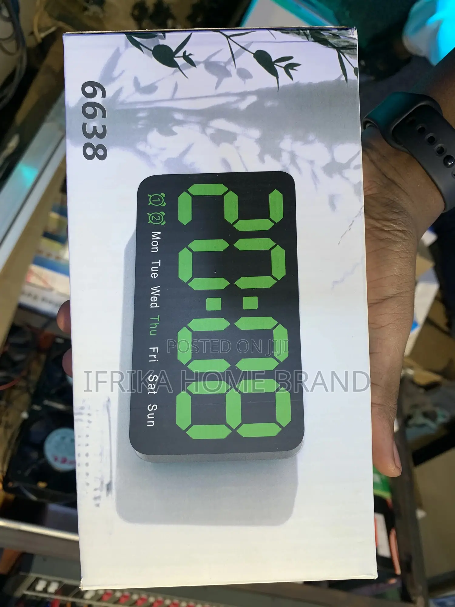 Large 9.5-Inch Digital Wall Clock, Led Alarm Clock With Large Digits,