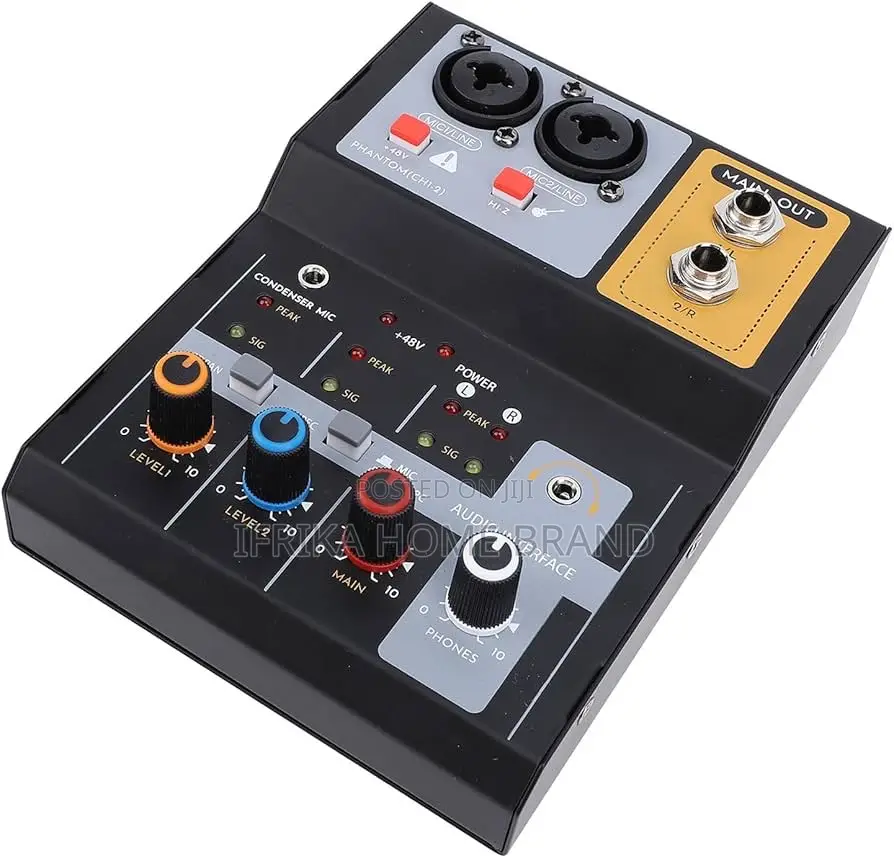2-Channel Usb Audio Interface Mixer Recording Mixer Console