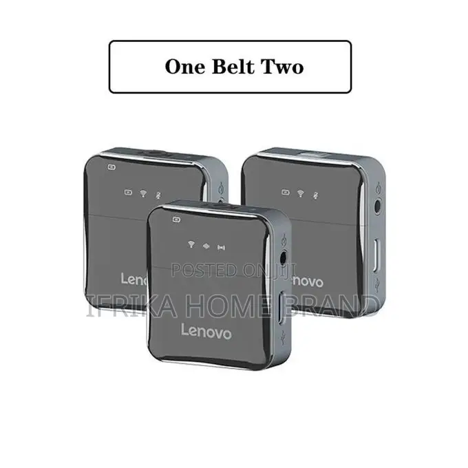 Lenovo Mc550 Wireless Clip Microphone Dual Transmitters,