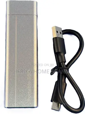 Portable External SSD Hard Drive, Silver, M.2 Type C,