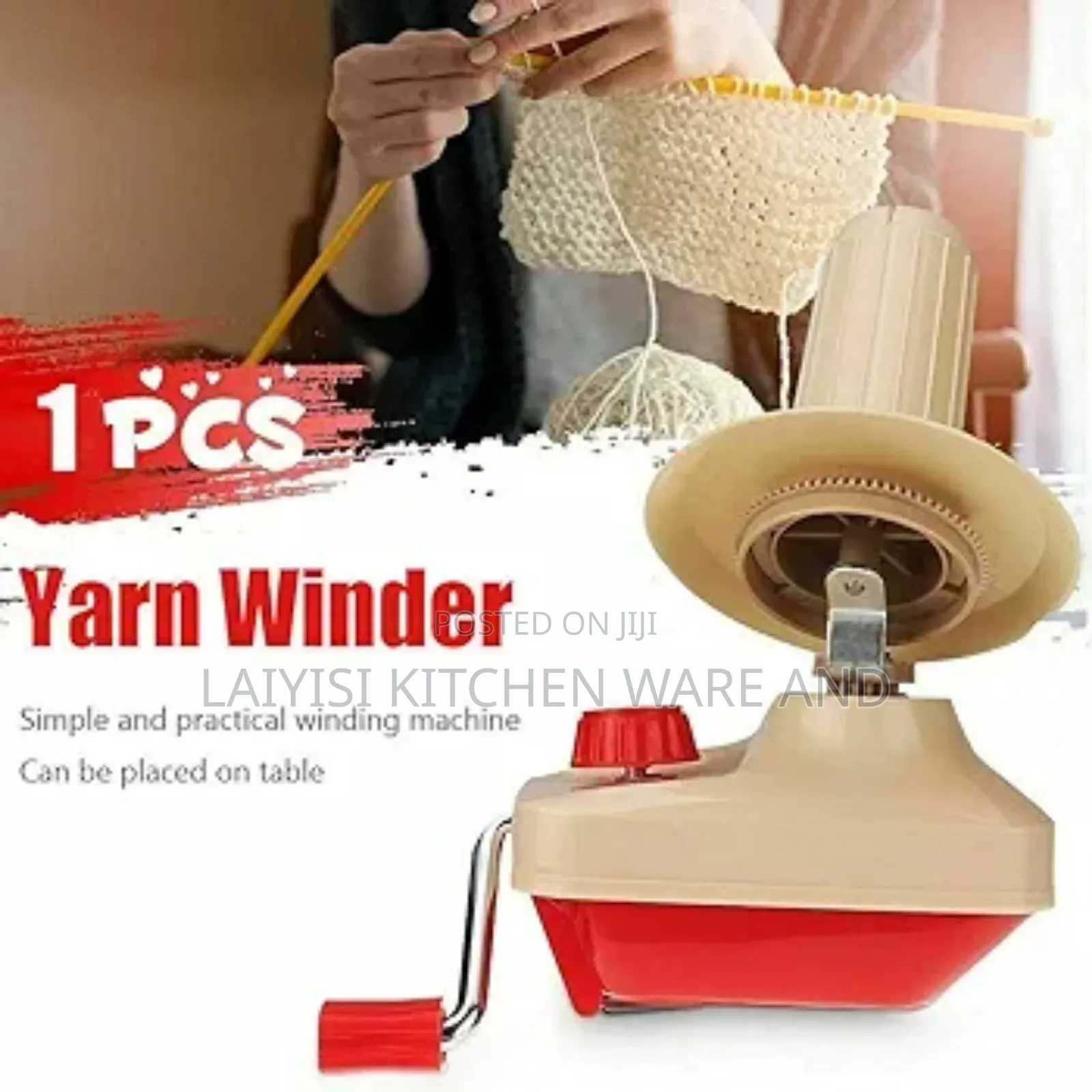Hand Operated Yarn String Winder Thread Fiber Wool Swift Knit Machine