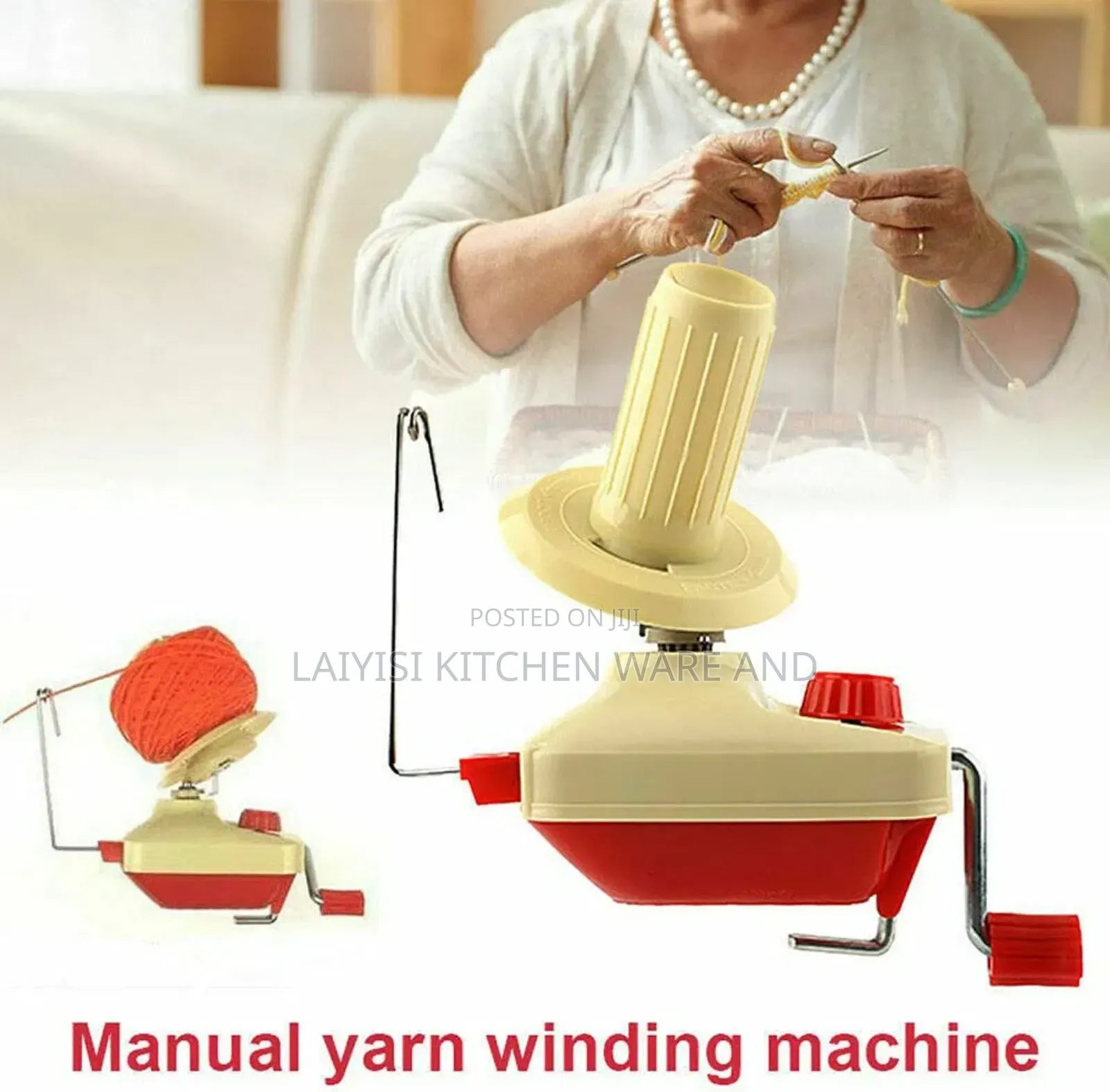 Hand Operated Yarn String Winder Thread Fiber Wool Swift Knit Machine