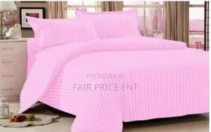 Pure Cotton Bedsheets.Fullset of 4pcs. 6*6.( Pink)
