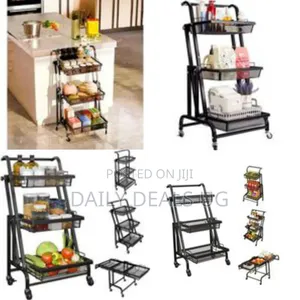 3-Tier Foldable Kitchen Cart