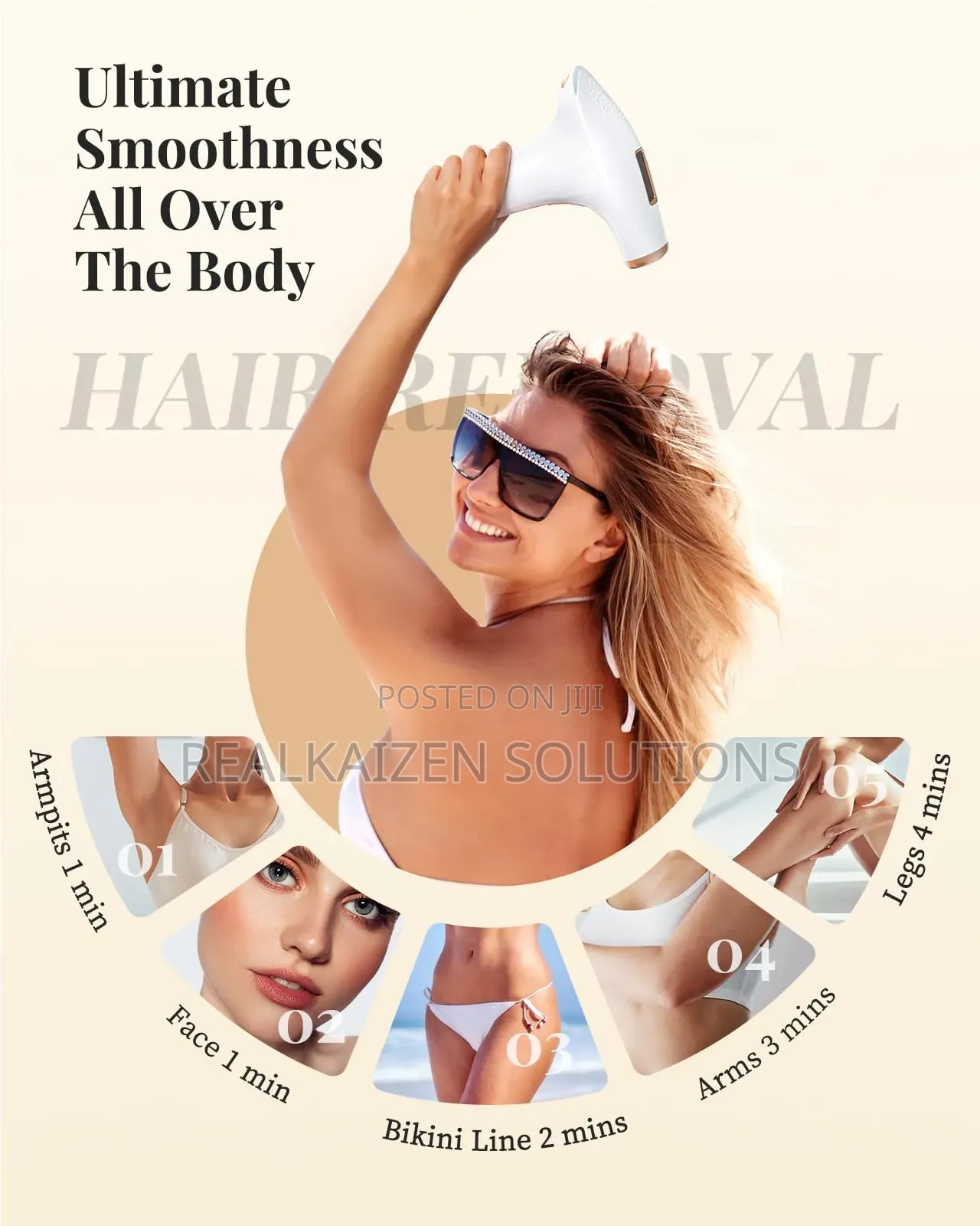 Ipl Device Painless Hair Removal Laser With 9 Energy Levels Smooth