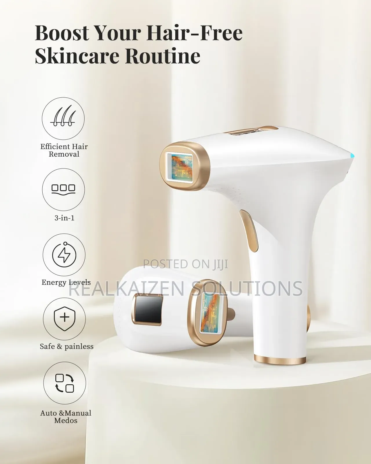 Ipl Device Painless Hair Removal Laser With 9 Energy Levels Smooth