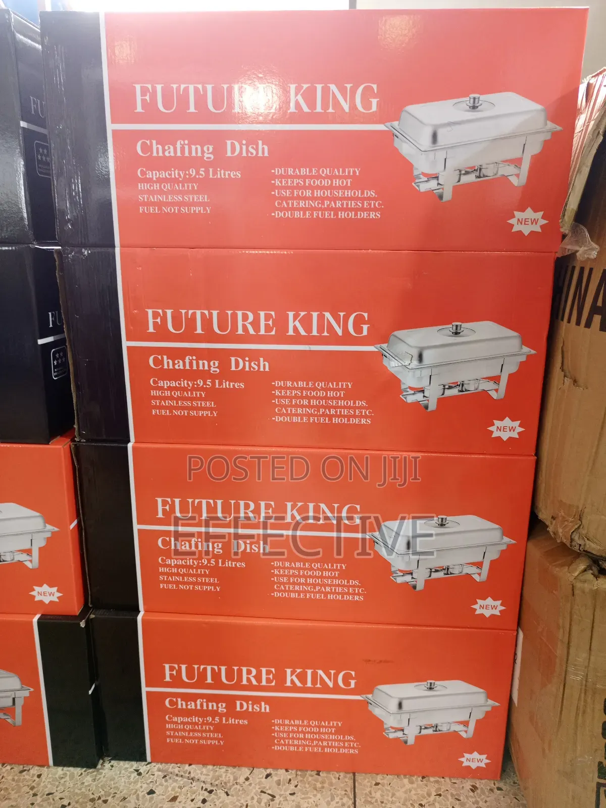 Double 9.5l Future King Stainless Steel Chafing Dish.