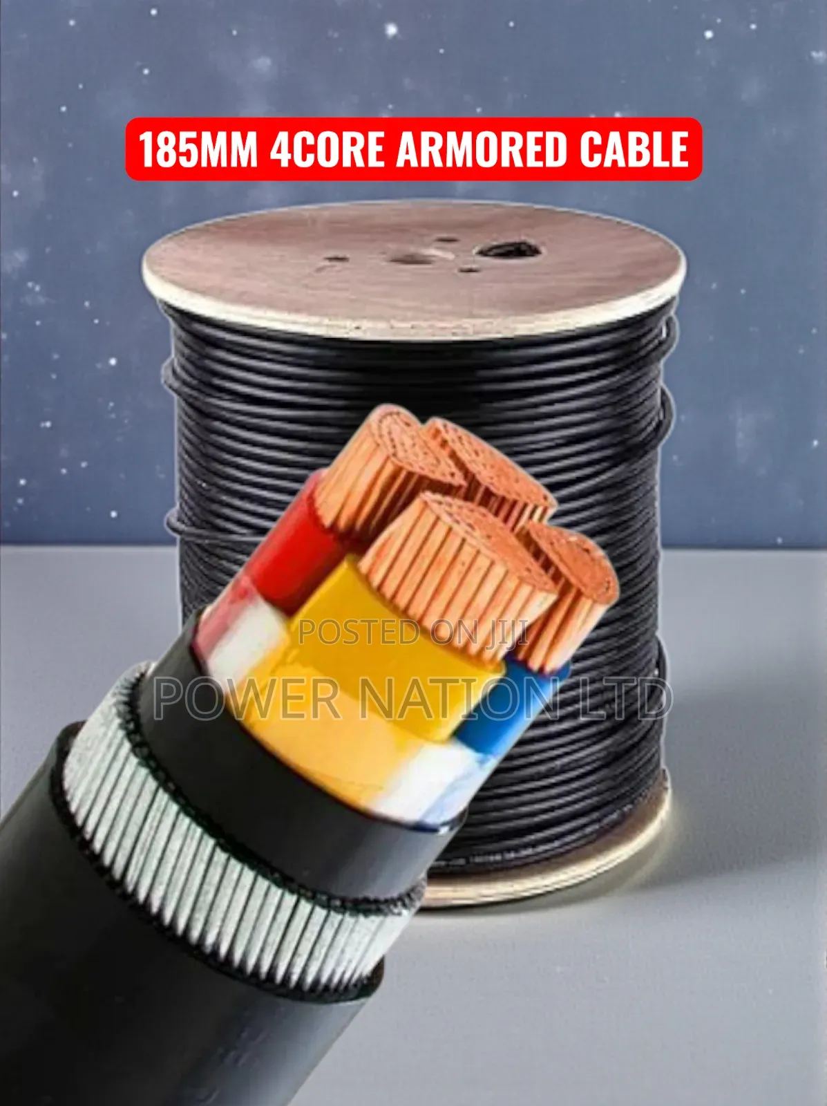 185mm Total 4core Pure Copper Armored Underground Cable