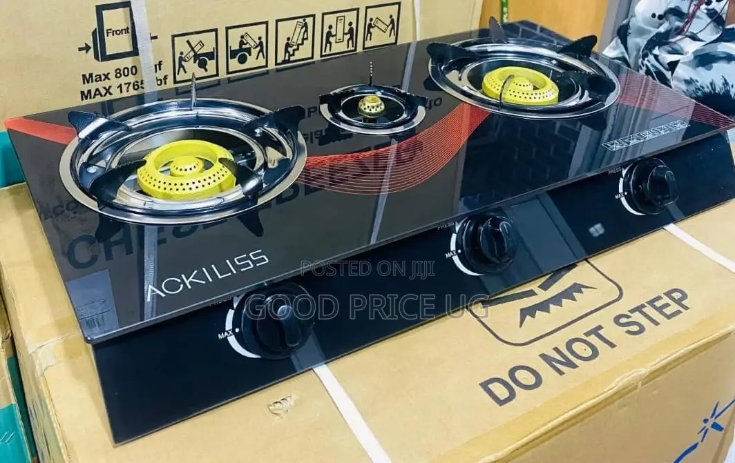 3-burner Tempered Glass Gas Stove.