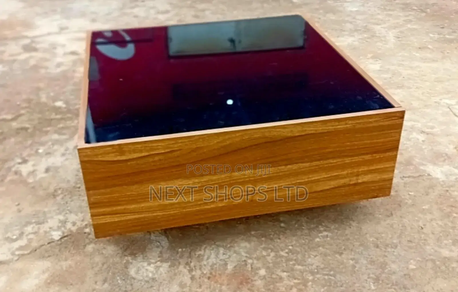 Black Glass and Brown Center Table