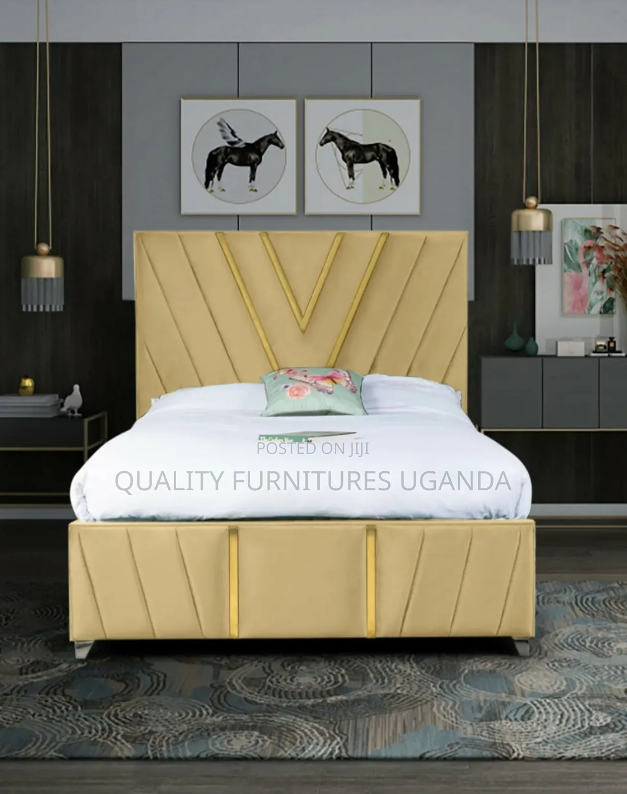 5*6 Mustard Yellow Fabric/Strips Bed