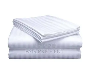 Executive Cotton Bedsheets. 5*6. ( White)
