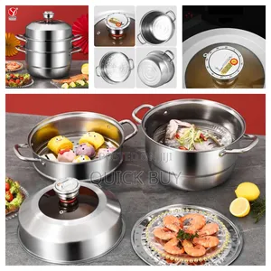 30cm Stainless Steel 3-tier Food Steamer With Timer