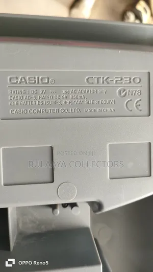 Casio CTK-230 49-Key Portable Electronic Keyboard.