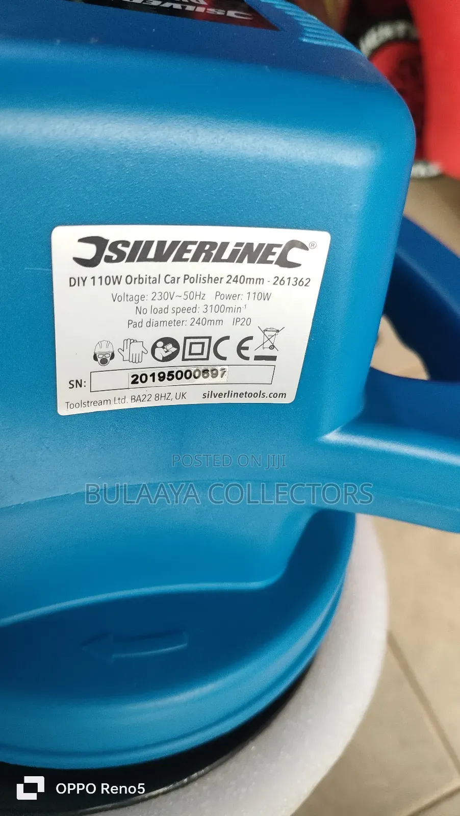 Uk Used Silverline 110w Orbital Car Polisher 240mm.