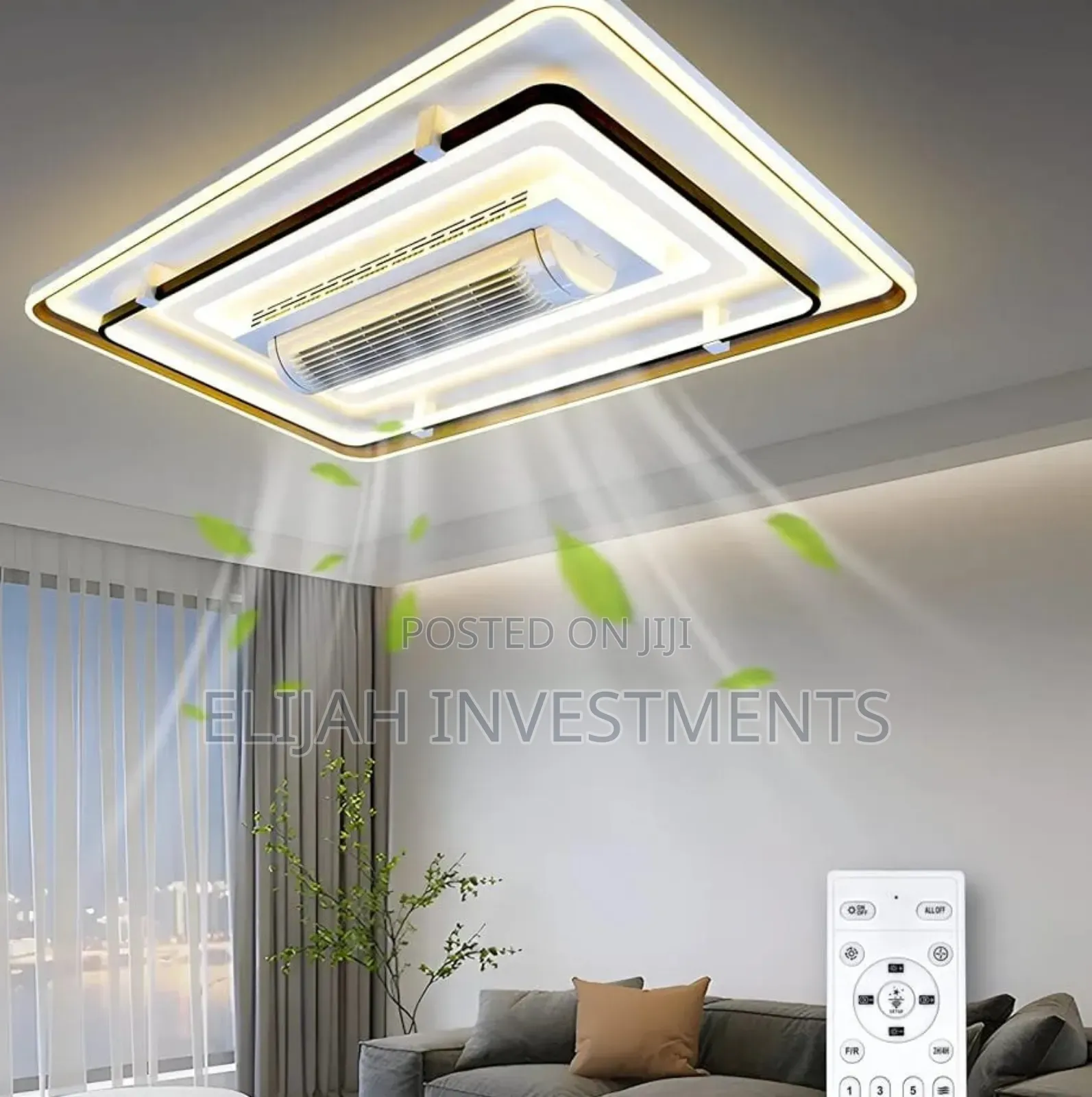 Modern Ceiling Bladeless Fan Chandelier