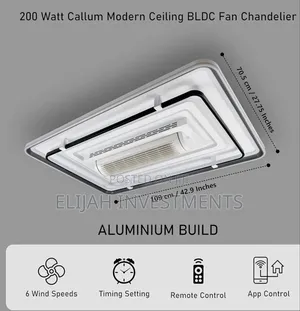 Modern Ceiling Bladeless Fan Chandelier