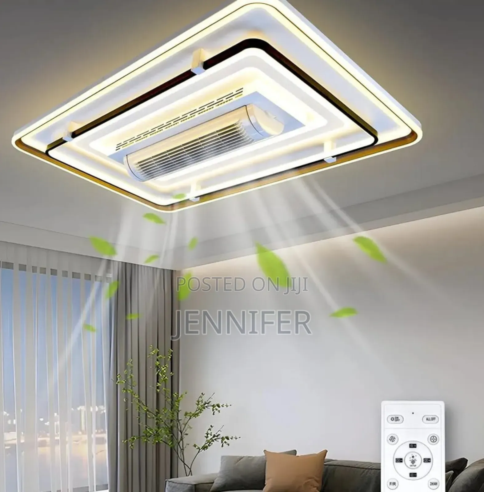 Modern Ceiling Bladeless Fan Chandelier