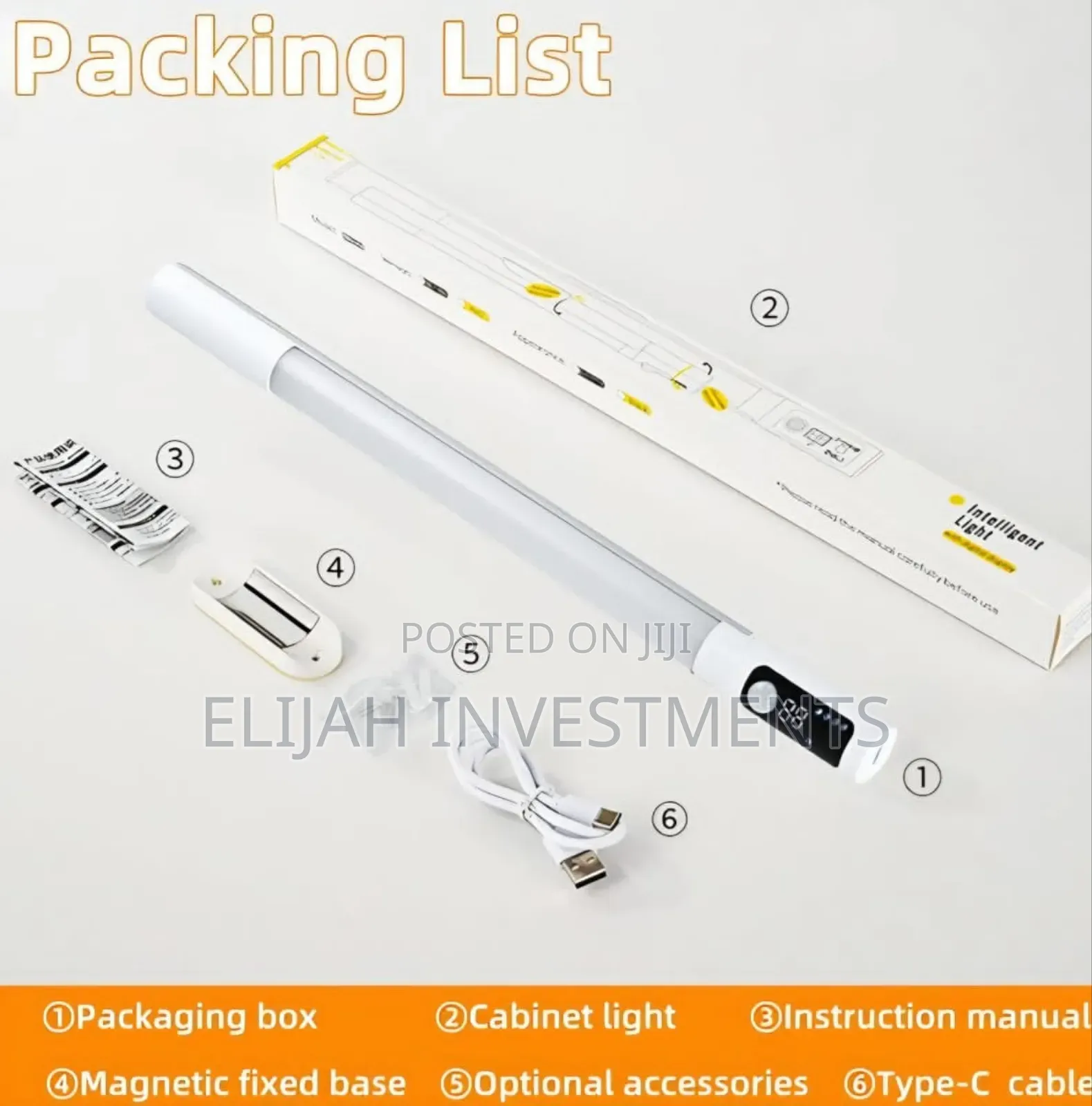 Motion Sensor Rechargeable Cabinet Light Bar