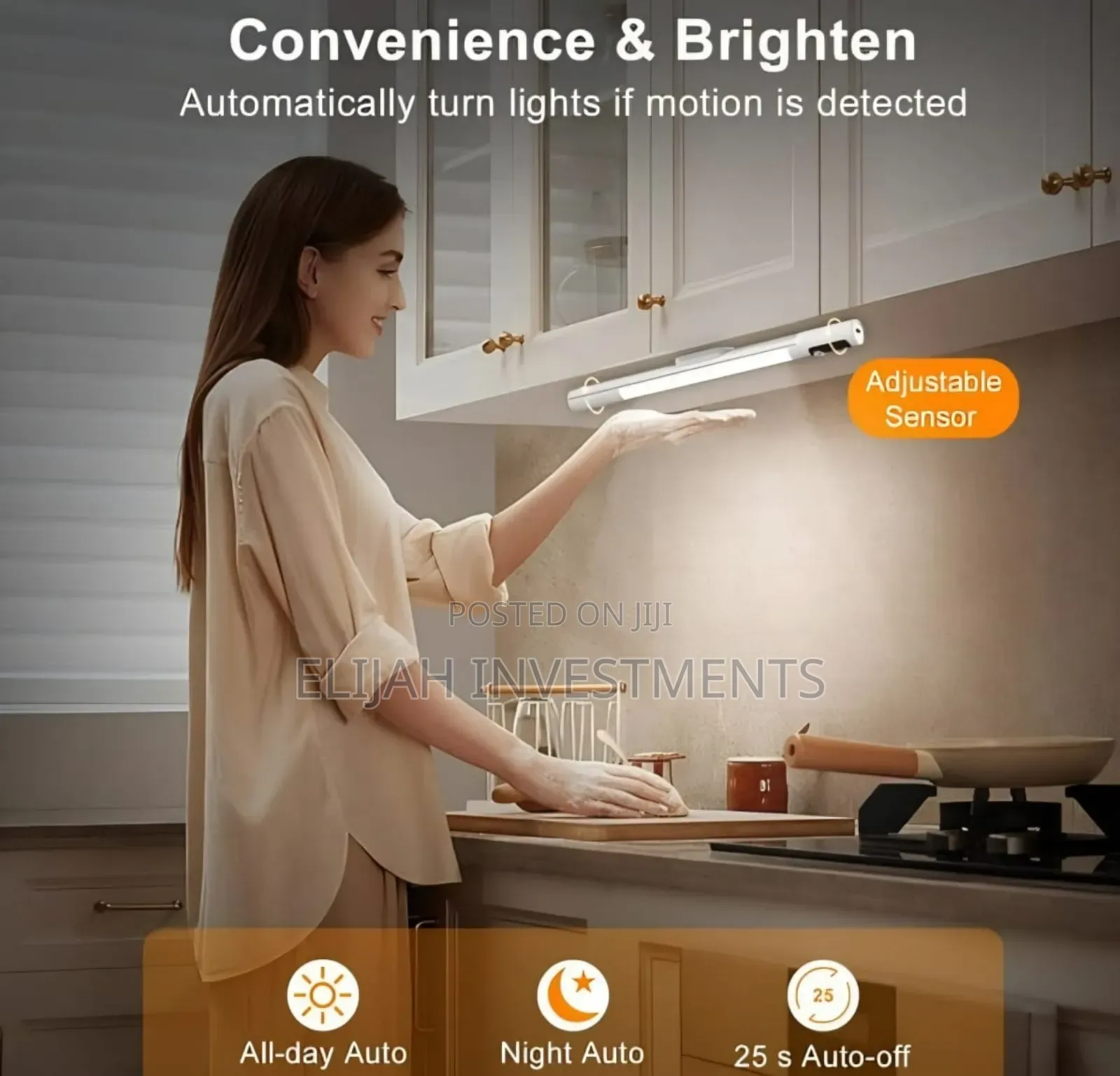 Motion Sensor Rechargeable Cabinet Light Bar