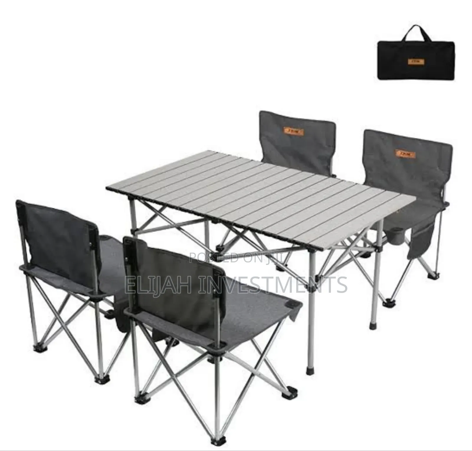 5pcs Portable Foldable Table and 4 Chairs Set