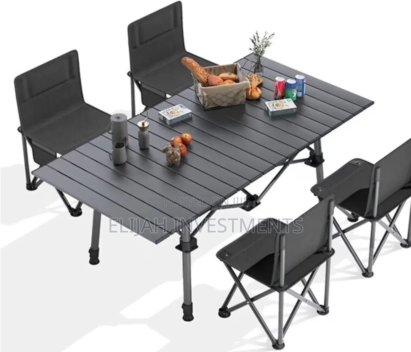 5pcs Portable Foldable Table and 4 Chairs Set