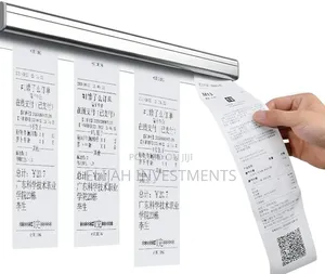 Wall-Mounted Aluminum Slide Check Rack Receipt Holder.