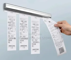 Wall-Mounted Aluminum Slide Check Rack Receipt Order Holder