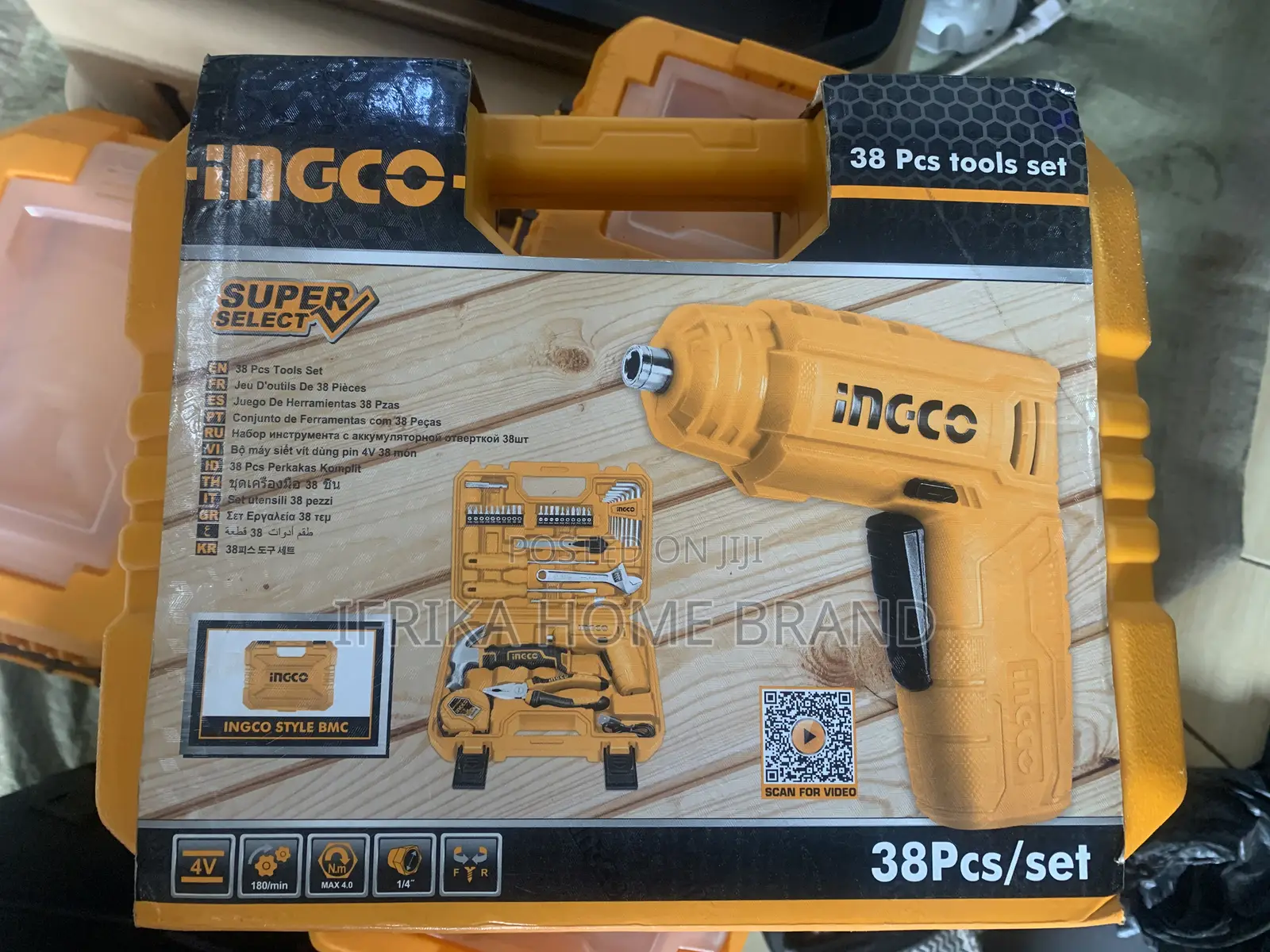 38-Piece Household Tool Set With a 4v Cordless Screwdriver