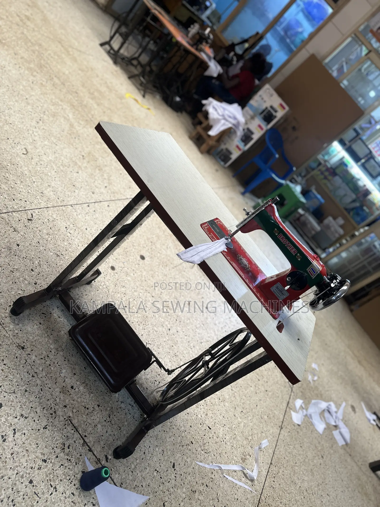 Brother Red Heavy Duty Sewing Machines With Original Stand Plus Motor