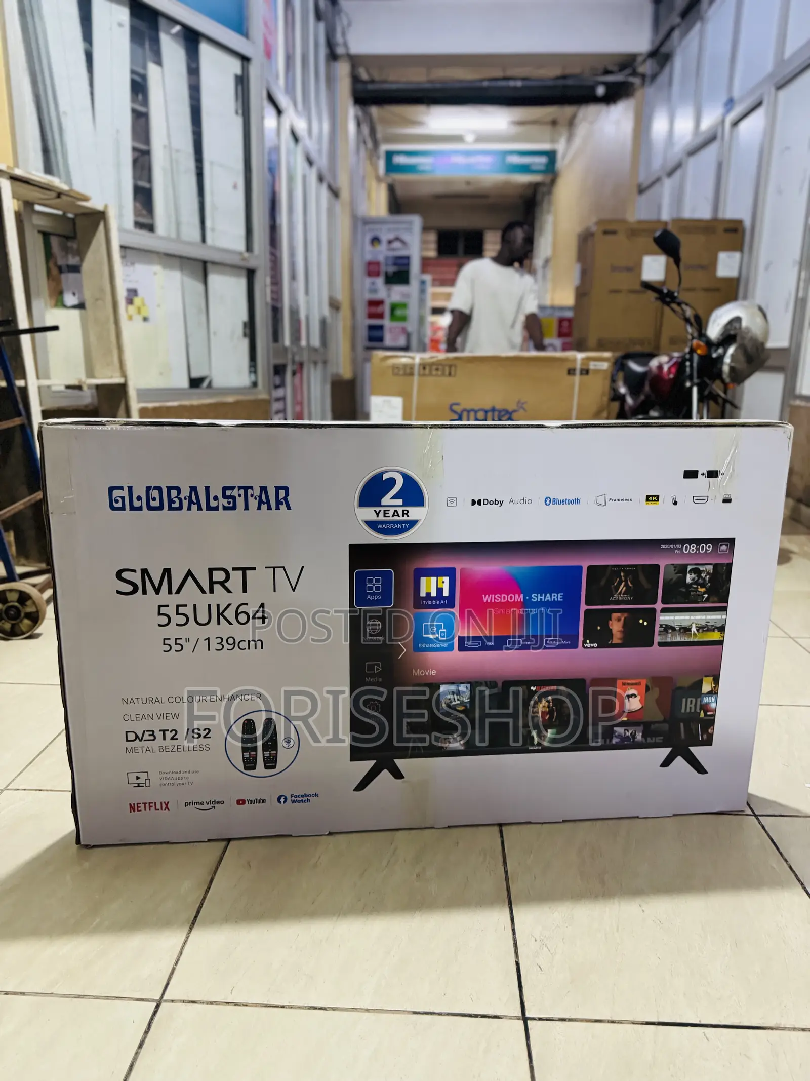 Globalstar 55inch 4k Uhd Tv With 2 Remotes