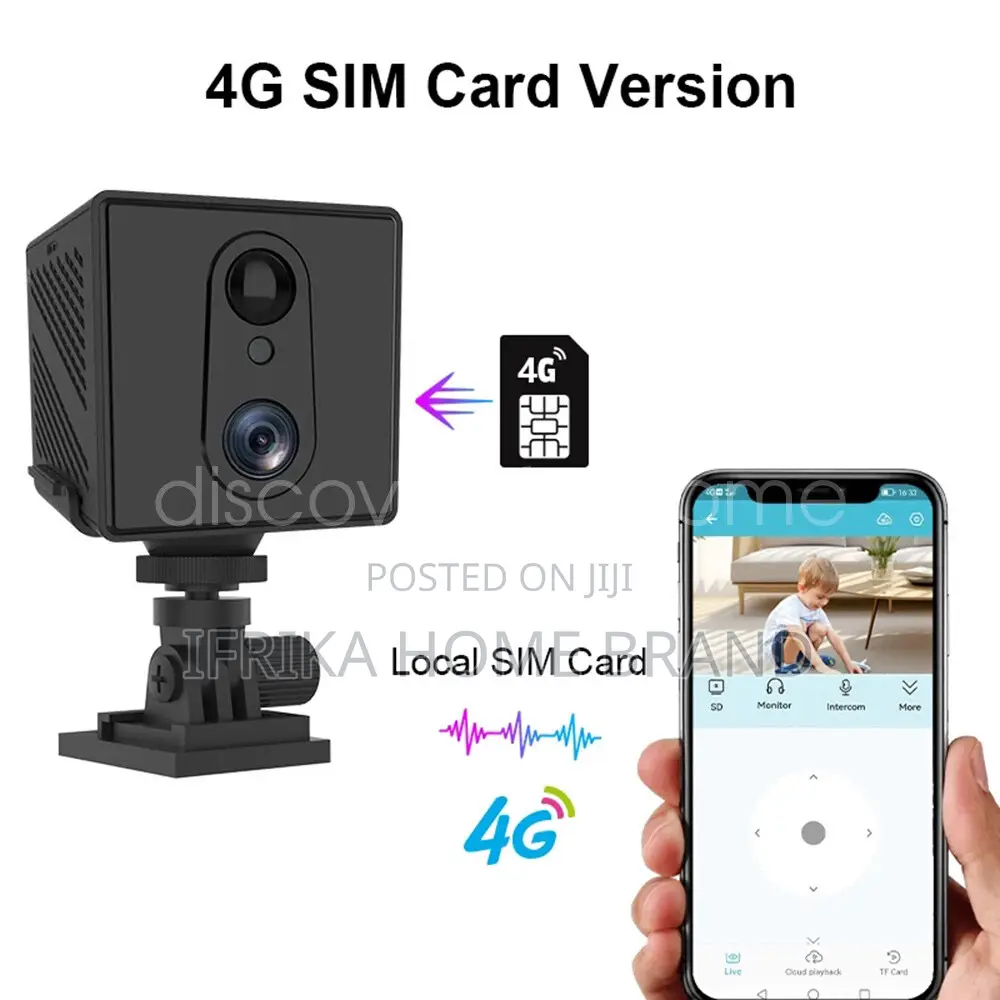 Dual Len Mini Wireless 4g Sim/Wifi Security Camera Motion Sensor