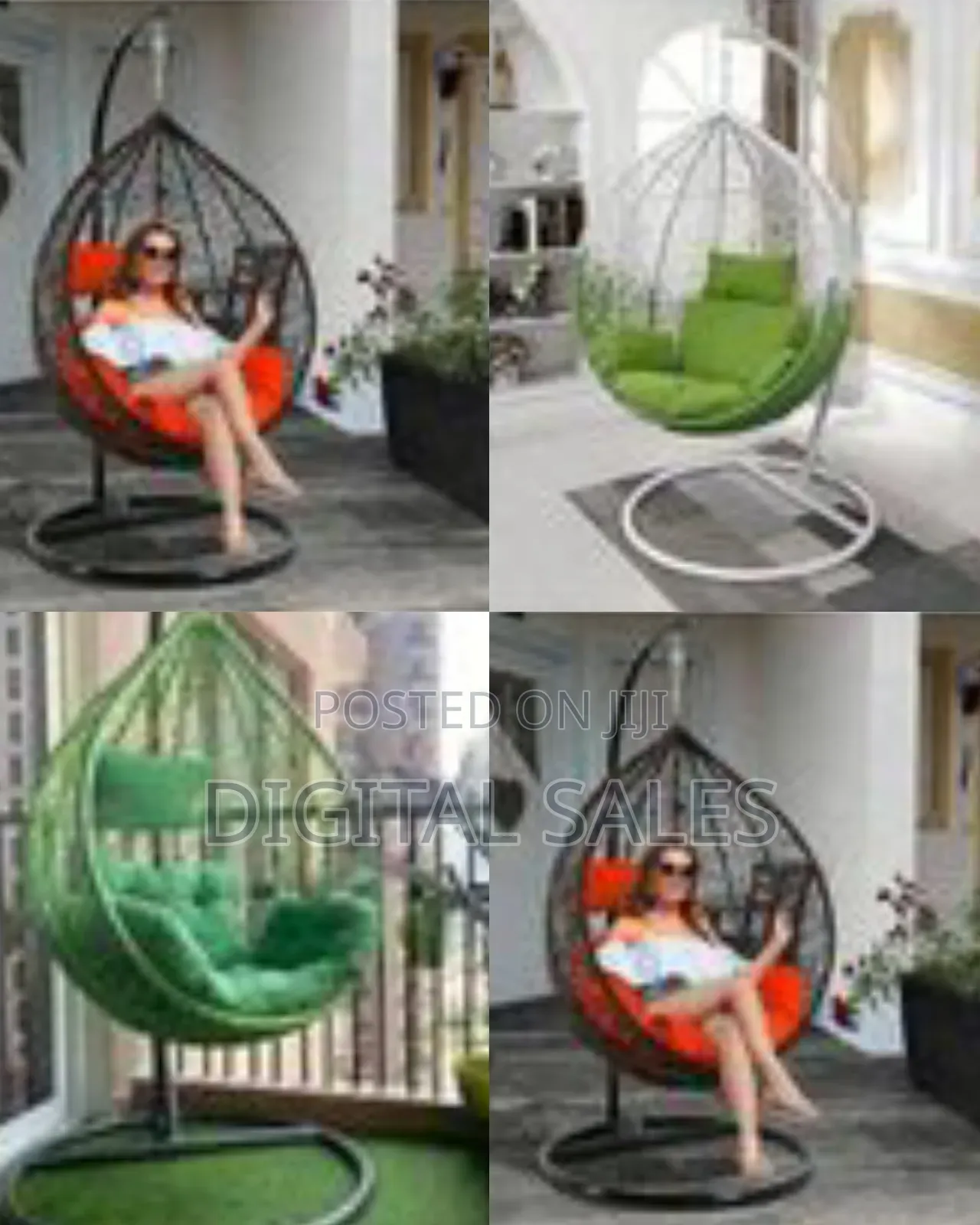 Hanging Egg Chair Swing With Cushions