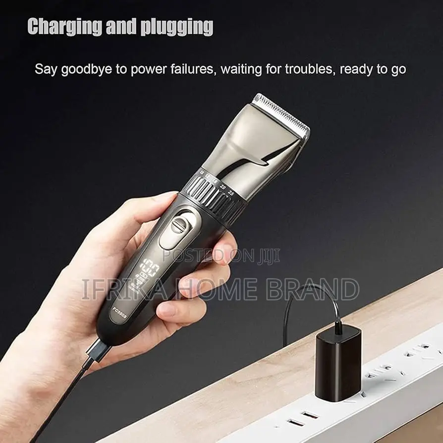Rechargeable Cordless Hair Cutting Kit With Waterproof Ceramic Blades