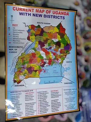 Map of Uganda Chart - Polythene Waterproof Chart