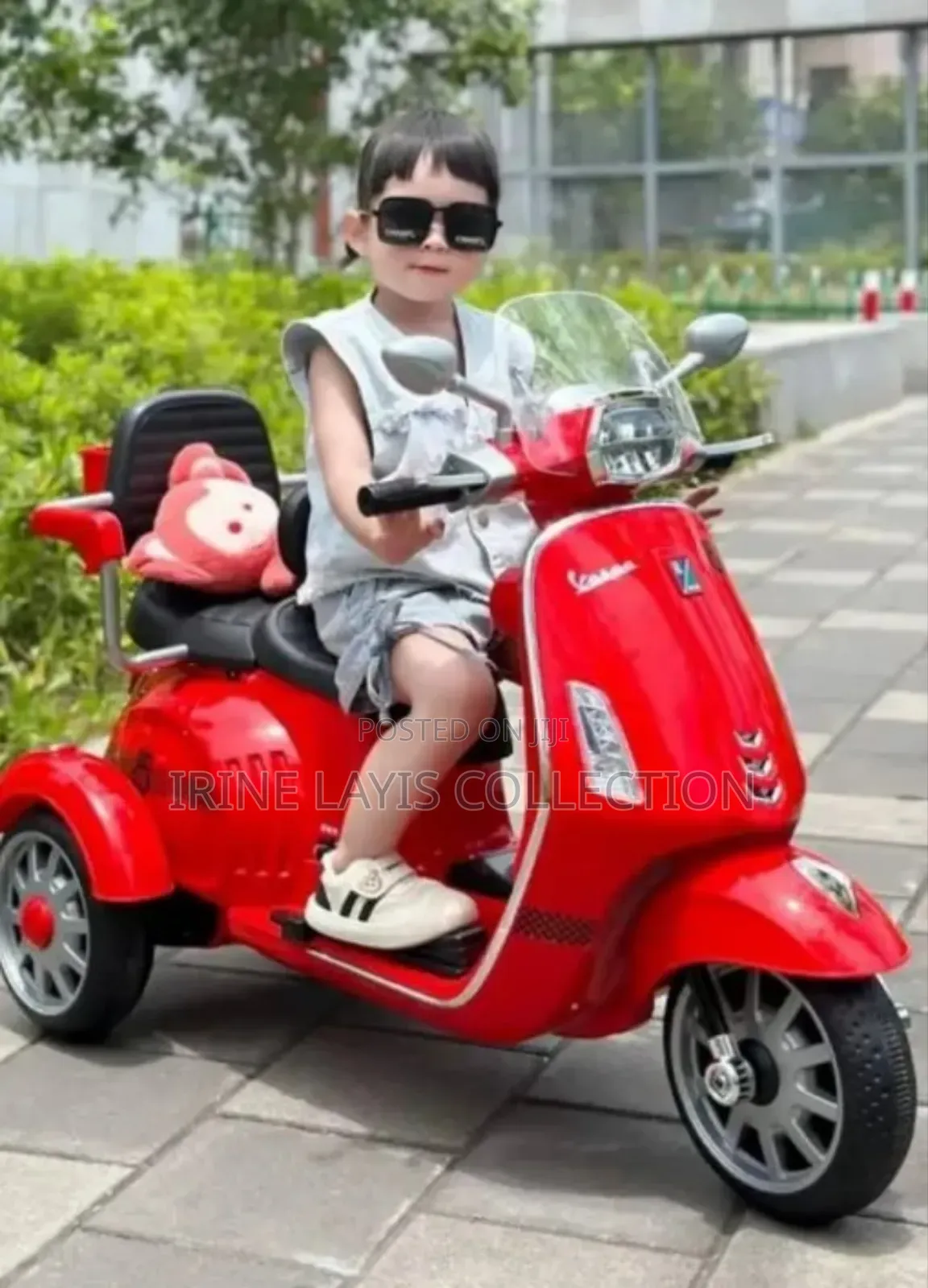 Two-Seater, Battery-Operated Kids' Ride-on Scooter