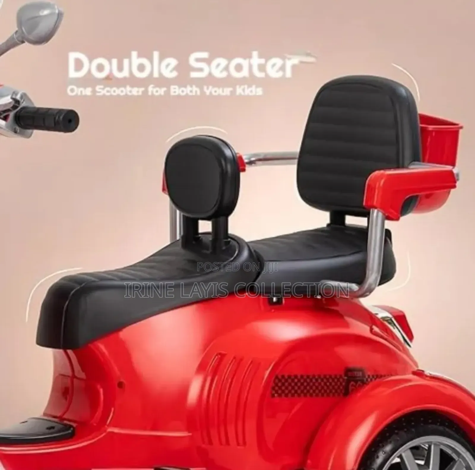 Two-Seater, Battery-Operated Kids' Ride-on Scooter