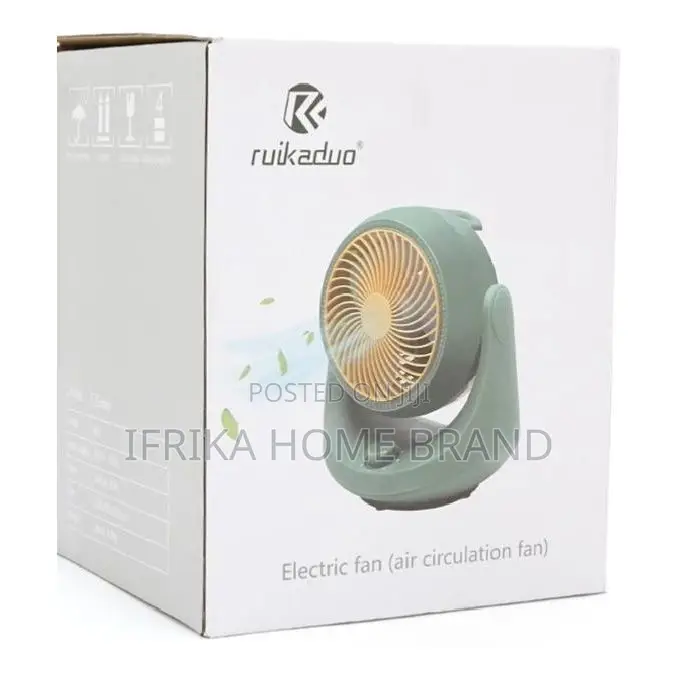 Portable, Rechargeable Desktop Air Circulation Table Fan