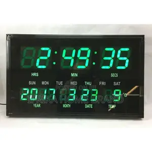 Large Led Digital Calendar Wall Clock With Calendar