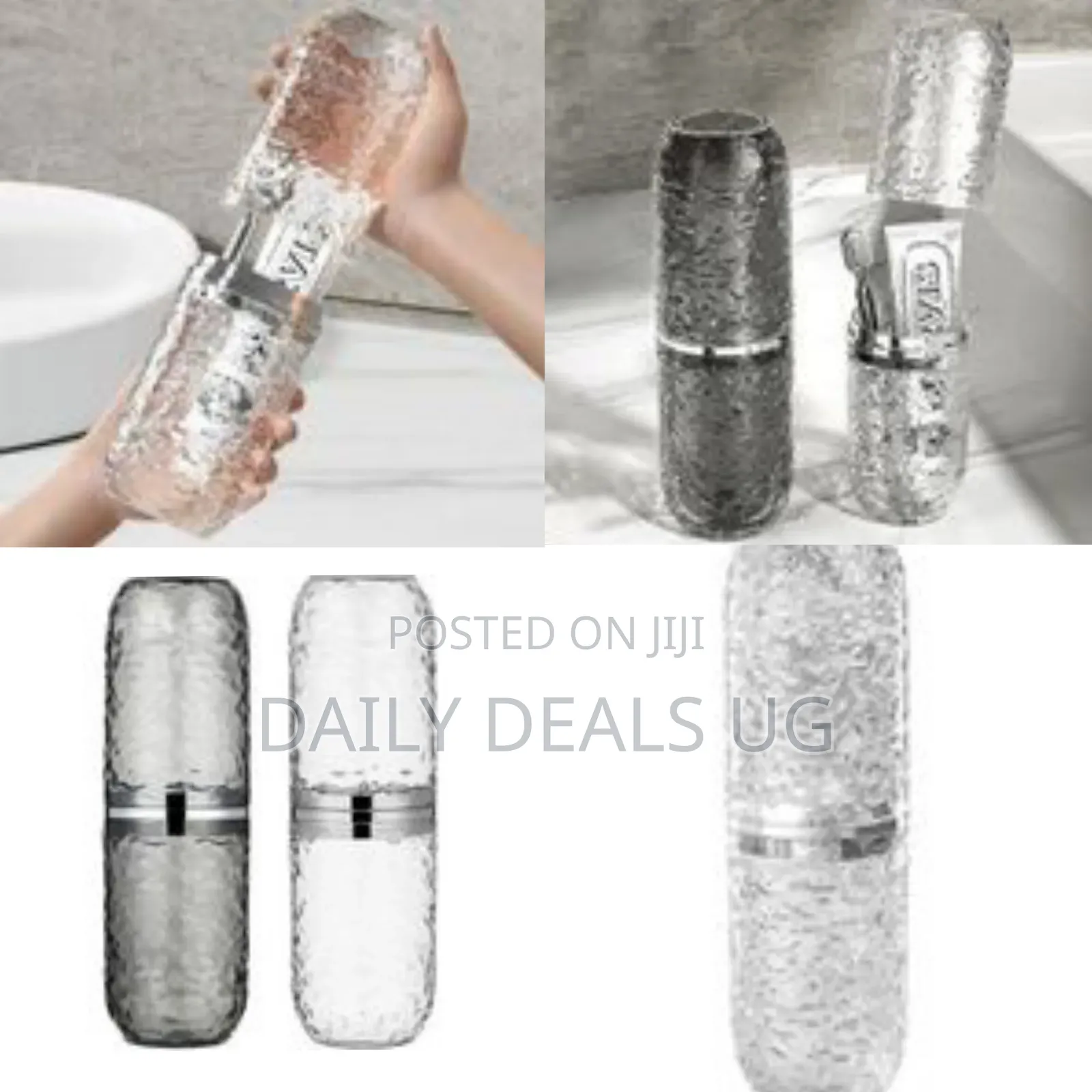 Elegant Textured Travel Oral Care Case / Toothbrush Holder -Multicolor